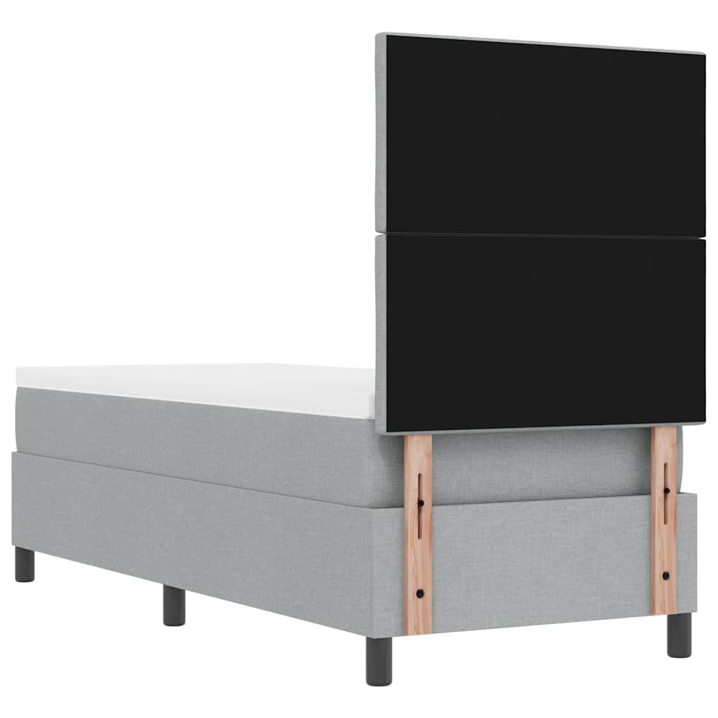 Letto a molle con materasso Grigio chiaro 80 x 200 cm Tessuto | homemem39