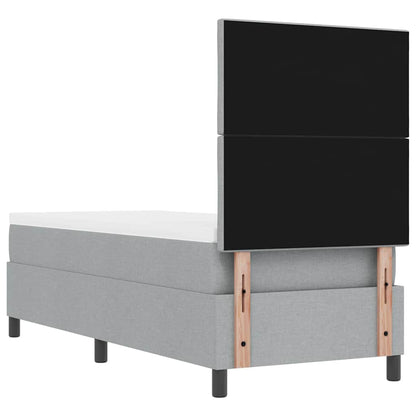 Letto a molle con materasso Grigio chiaro 80 x 200 cm Tessuto | homemem39