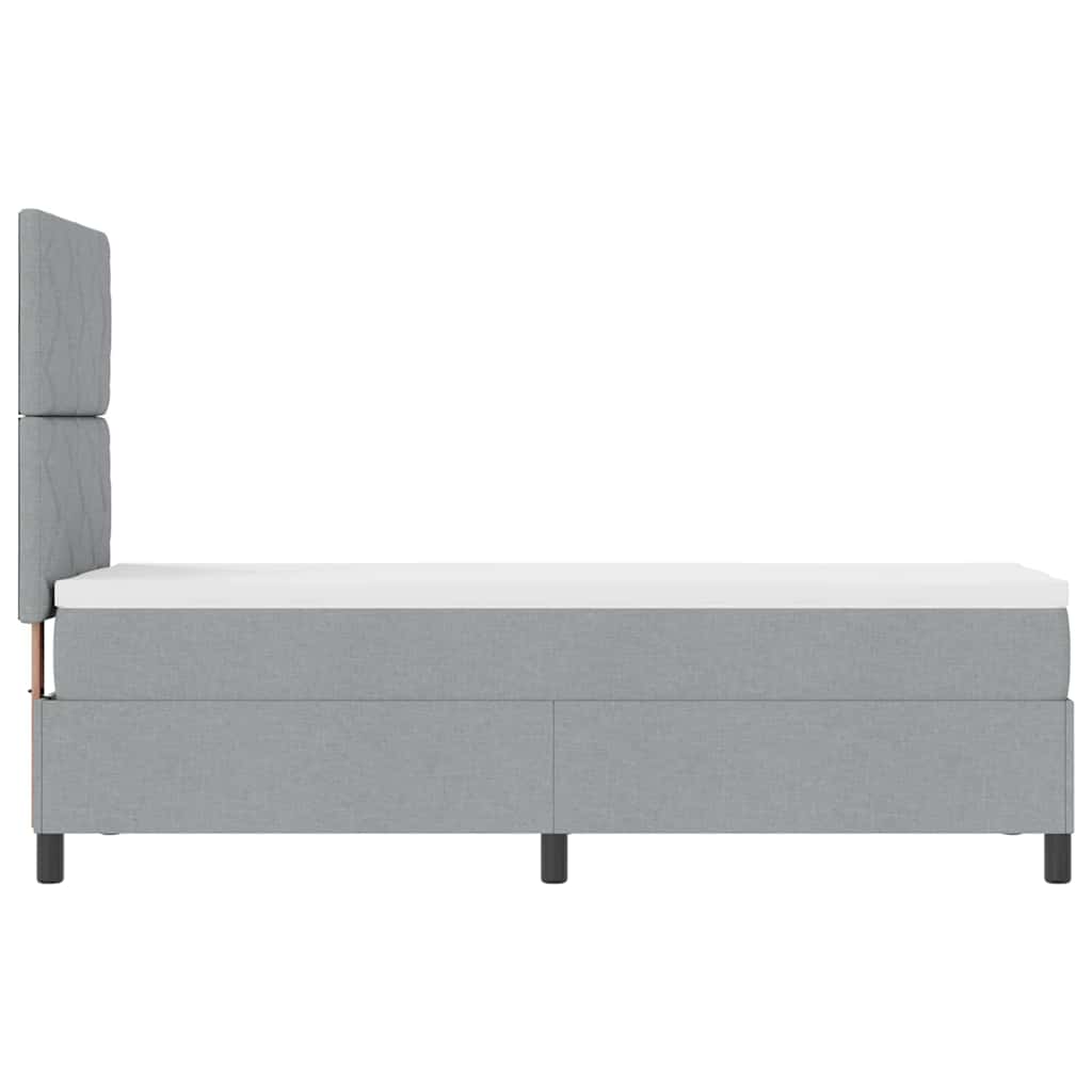 Letto a molle con materasso Grigio chiaro 80 x 200 cm Tessuto | homemem39