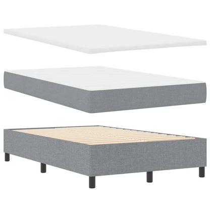 Letto a molle con materasso Grigio chiaro 120 x 190 cm Tessuto | homemem39