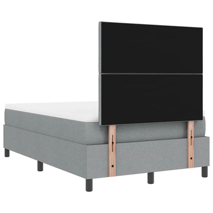 Letto a molle con materasso Grigio chiaro 120 x 190 cm Tessuto | homemem39