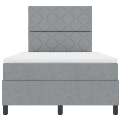 Letto a molle con materasso Grigio chiaro 120 x 190 cm Tessuto | homemem39