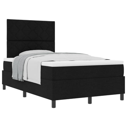 Letto a molle con materasso Nero 120 x 190 cm Tessuto | homemem39