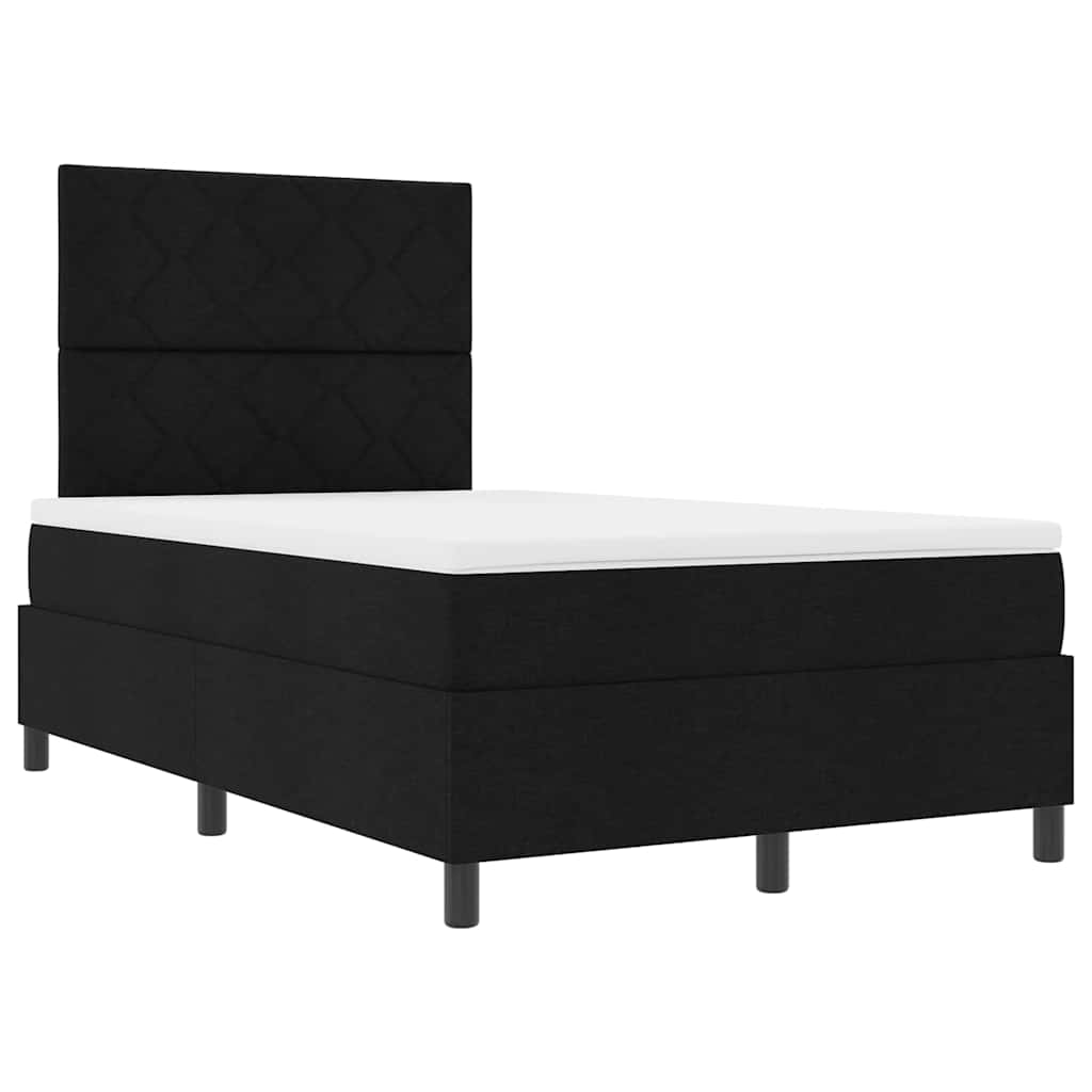 Letto a molle con materasso Nero 120 x 190 cm Tessuto | homemem39