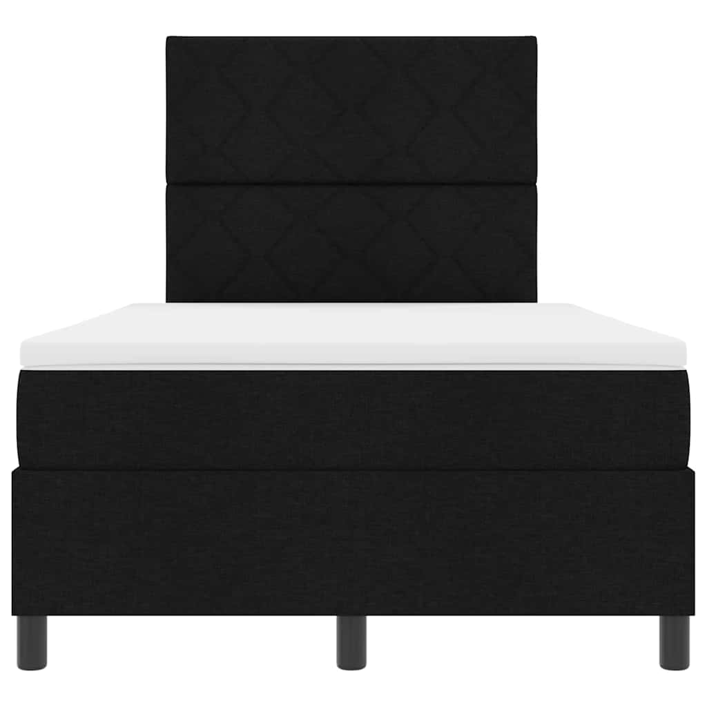 Letto a molle con materasso Nero 120 x 190 cm Tessuto | homemem39
