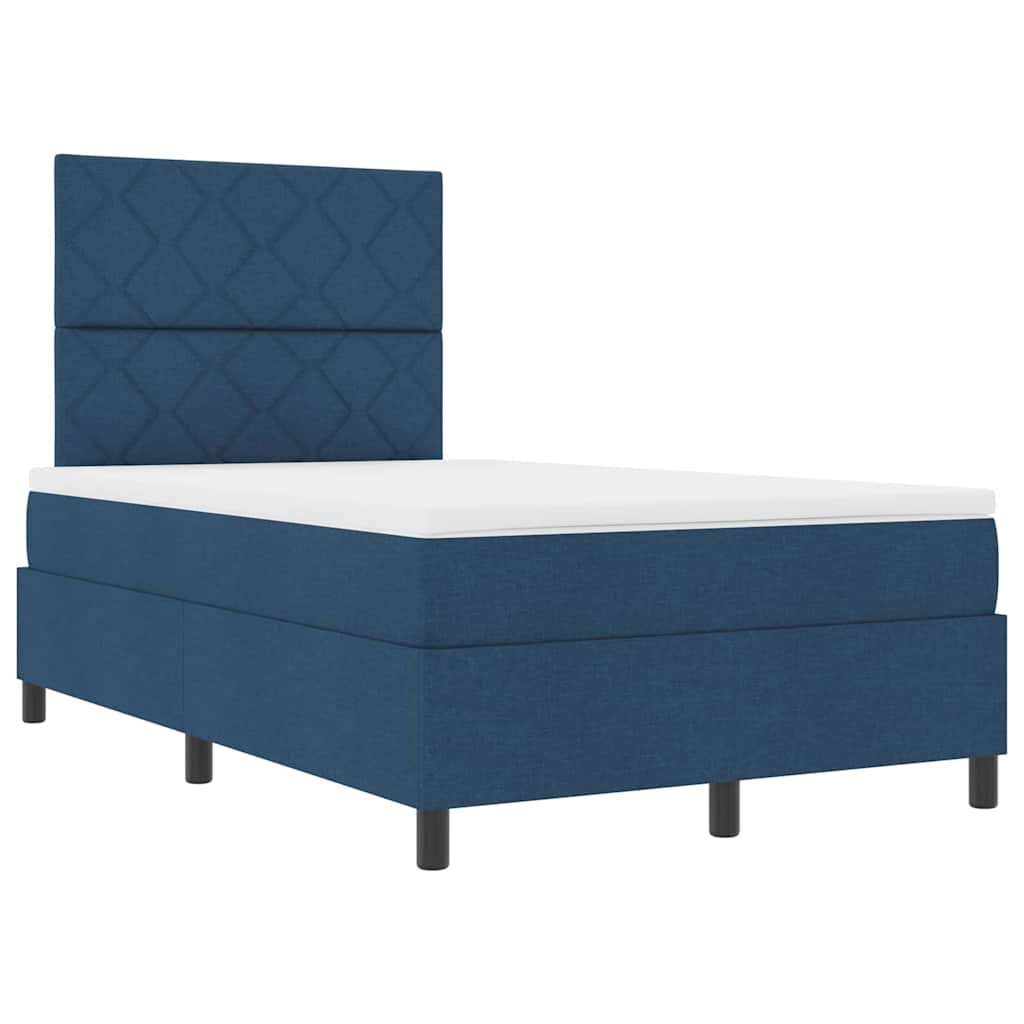 Letto a molle con materasso Blu 120 x 190 cm Tessuto | homemem39