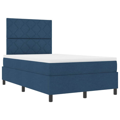Letto a molle con materasso Blu 120 x 190 cm Tessuto | homemem39