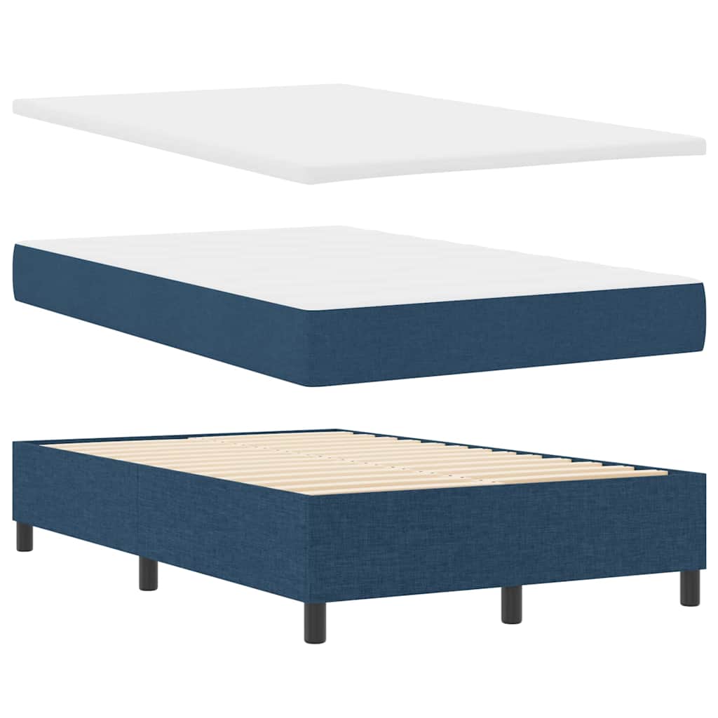 Letto a molle con materasso Blu 120 x 190 cm Tessuto | homemem39