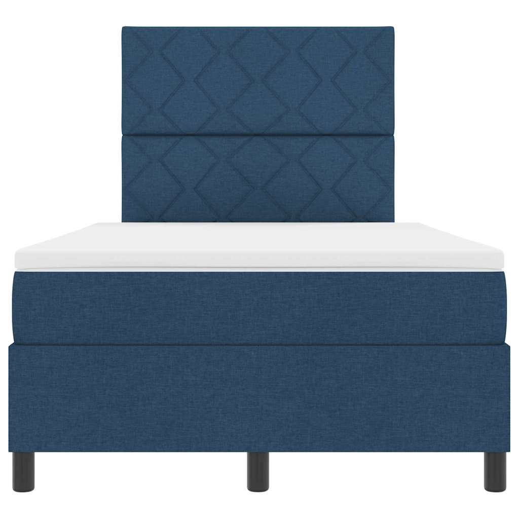 Letto a molle con materasso Blu 120 x 200 cm Tessuto | homemem39