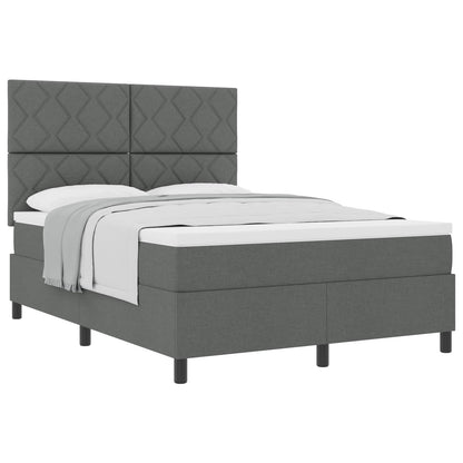 Letto a molle con testiera Grigio scuro 160 x 200 cm Tessuto | homemem39