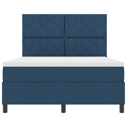 Letto a molle con testiera Blu 160 x 200 cm Tessuto | homemem39
