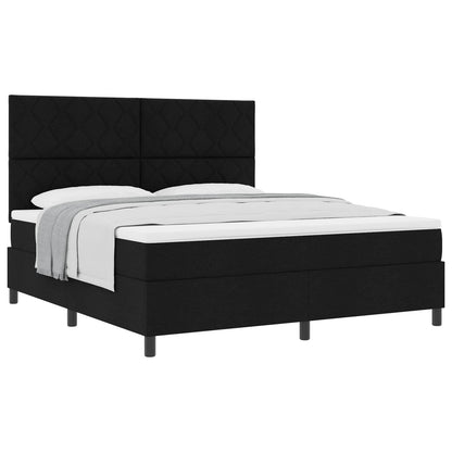 Letto a molle con testiera Nero 180 x 200 cm Tessuto | homemem39