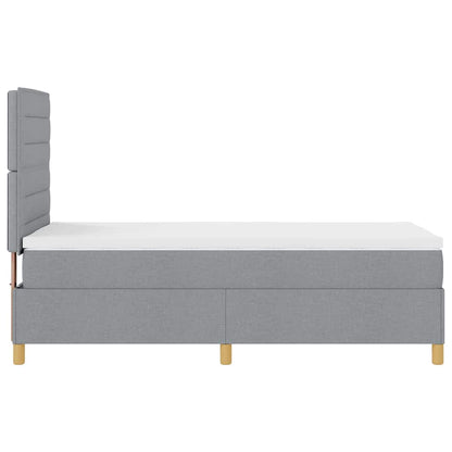 Letto a molle con materasso Grigio chiaro 80 x 200 cm Tessuto | homemem39