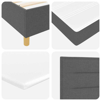 Letto a molle con materasso Grigio scuro 80 x 200 cm Tessuto | homemem39