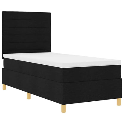 Letto a molle con materasso Nero 80 x 200 cm Tessuto | homemem39