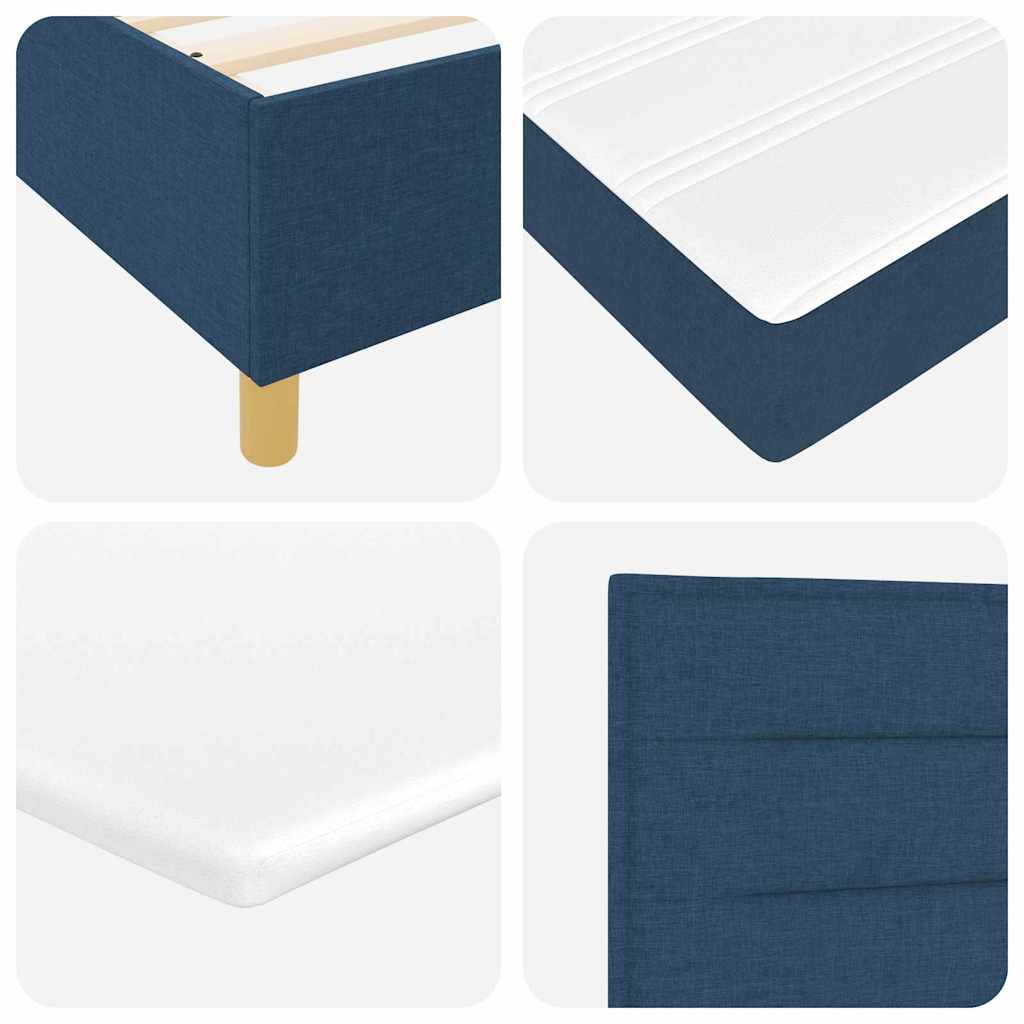 Letto a molle con materasso Blu 80 x 200 cm Tessuto | homemem39