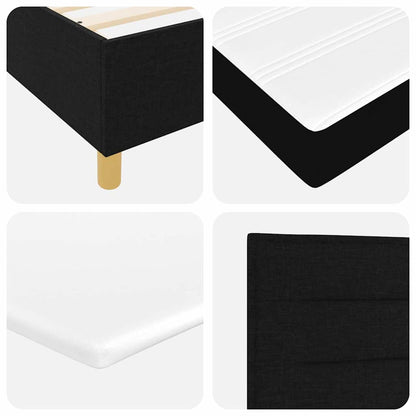 Letto a molle con materasso Nero 90 x 190 cm Tessuto | homemem39