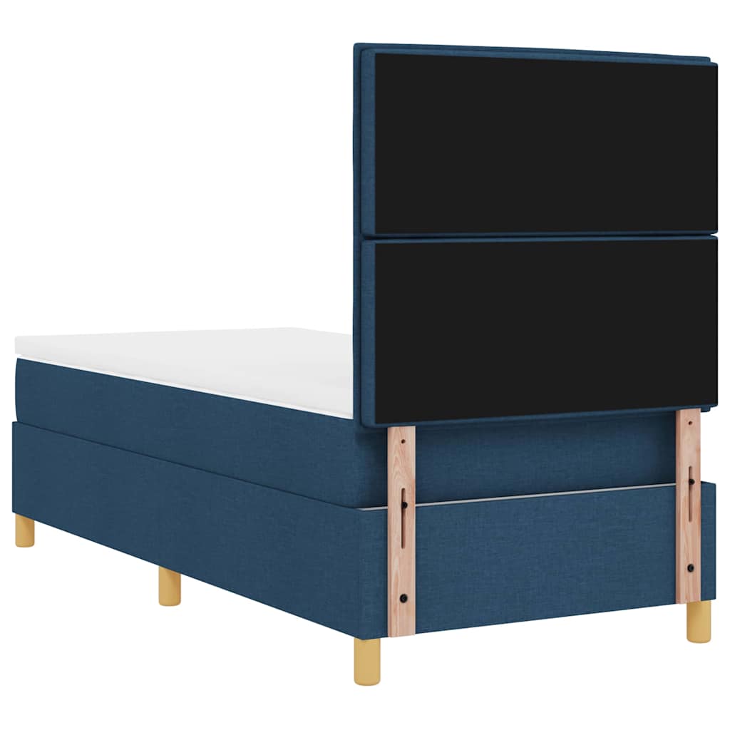 Letto a molle con materasso Blu 90 x 190 cm Tessuto | homemem39