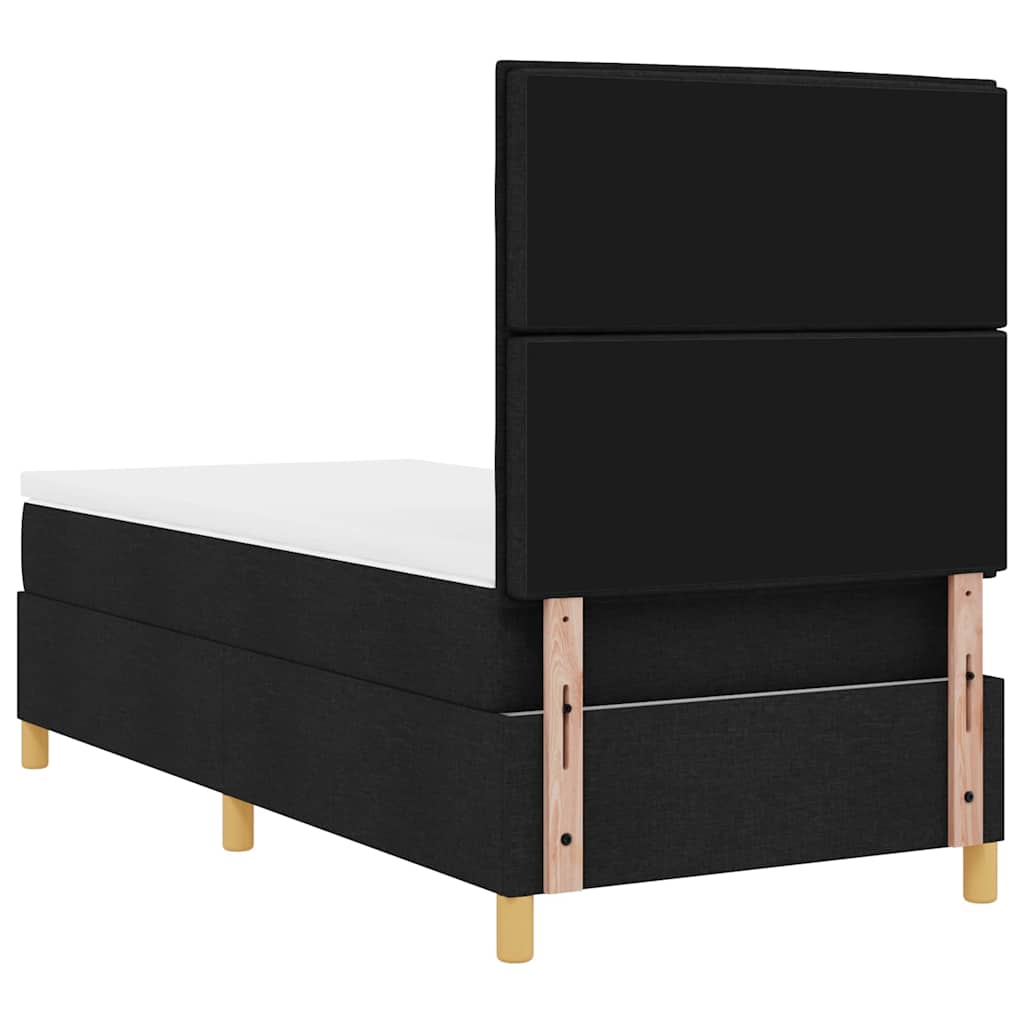 Letto a molle con materasso Nero 90 x 200 cm Tessuto | homemem39