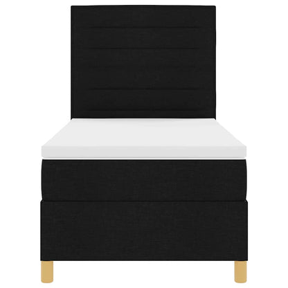Letto a molle con materasso Nero 90 x 200 cm Tessuto | homemem39