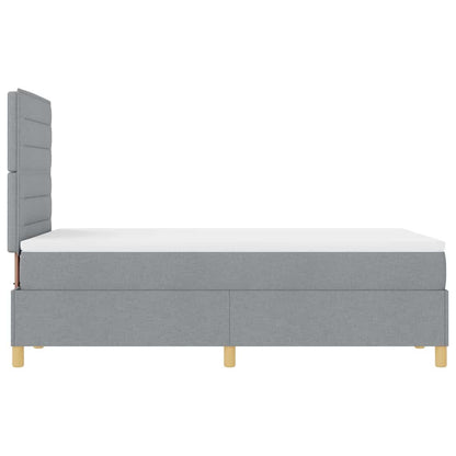 Letto a molle con materasso Grigio chiaro 120 x 190 cm Tessuto | homemem39