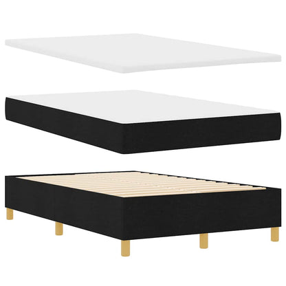 Letto a molle con materasso Nero 120 x 190 cm Tessuto | homemem39