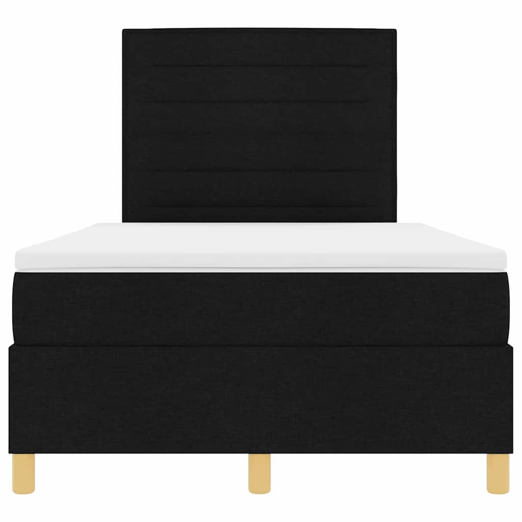 Letto a molle con materasso Nero 120 x 190 cm Tessuto | homemem39