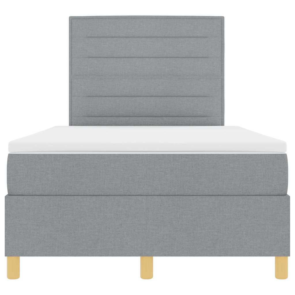 Letto a molle con materasso Grigio chiaro 120 x 200 cm Tessuto | homemem39