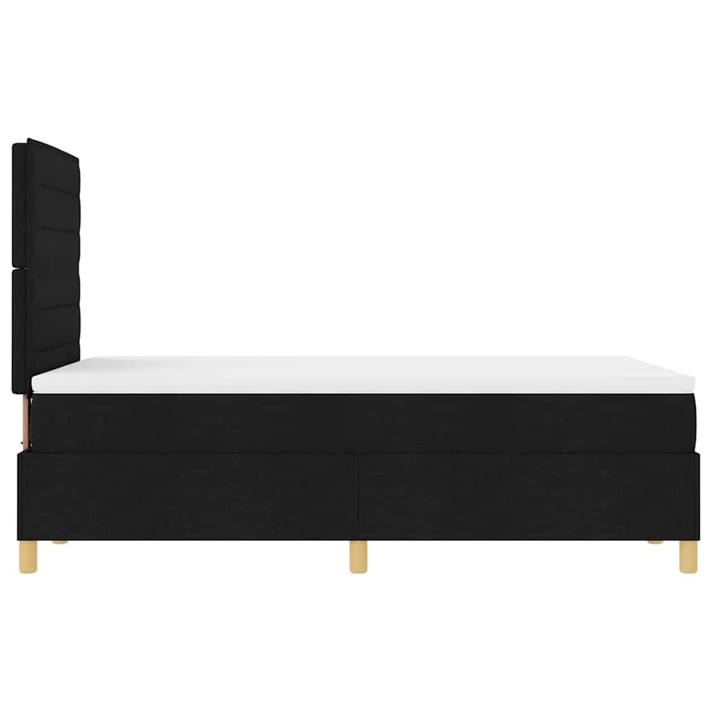 Letto a molle con materasso Nero 120 x 200 cm Tessuto | homemem39