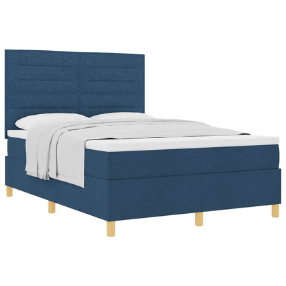 Letto a molle con materasso Blu 140 x 200 cm Tessuto | homemem39