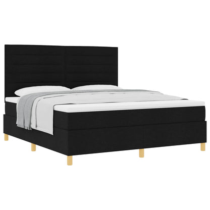 Letto a molle con materasso Nero 180 x 200 cm Tessuto | homemem39