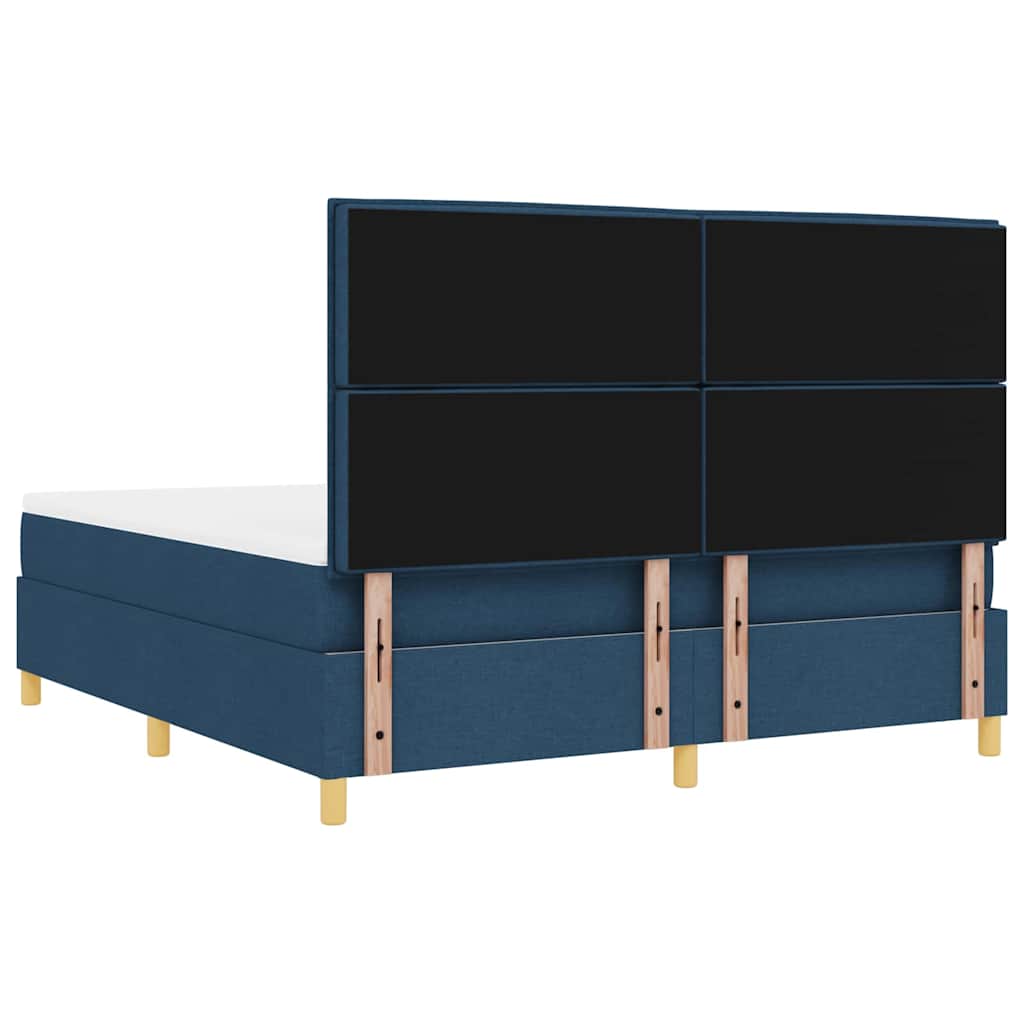 Letto a molle con materasso Blu 180 x 200 cm Tessuto | homemem39