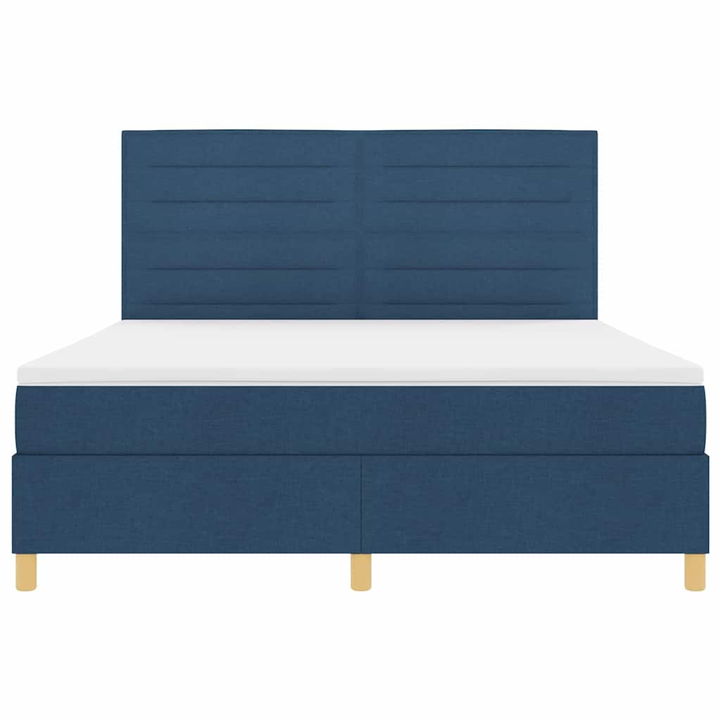 Letto a molle con materasso Blu 180 x 200 cm Tessuto | homemem39