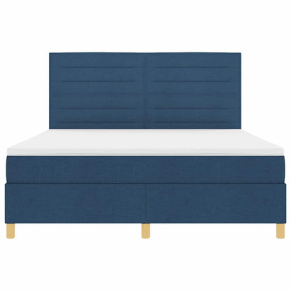 Letto a molle con materasso Blu 180 x 200 cm Tessuto | homemem39