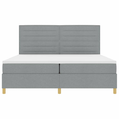 Letto a molle con materasso Grigio chiaro 200 x 200 cm Tessuto | homemem39