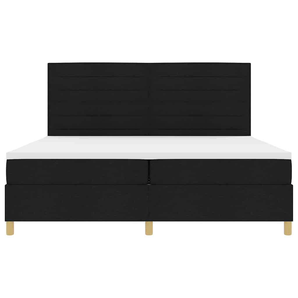 Letto a molle con materasso Nero 200 x 200 cm Tessuto | homemem39