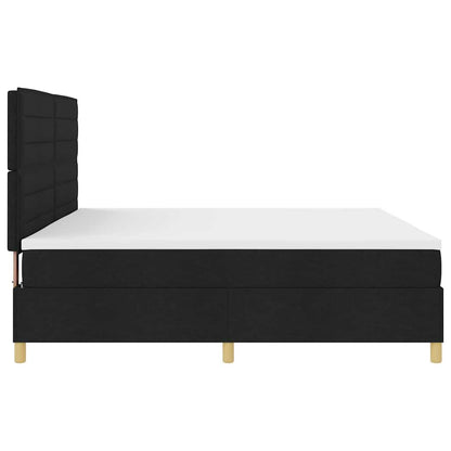 Letto a molle con materasso Nero 200 x 200 cm Tessuto | homemem39
