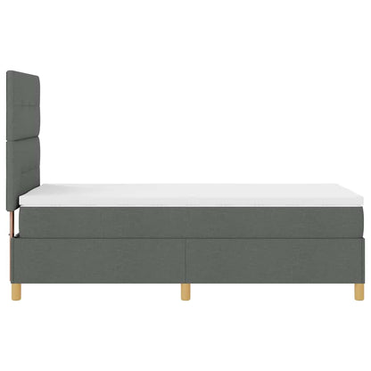 Letto a molle con testiera Grigio scuro 80 x 200 cm Tessuto | homemem39