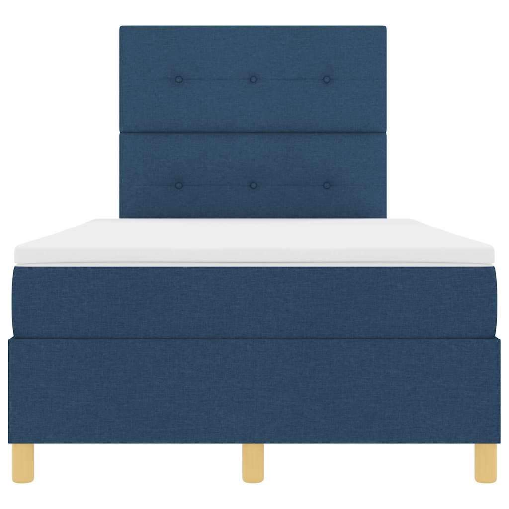 Letto a molle con testiera Blu 120 x 190 cm Tessuto | homemem39
