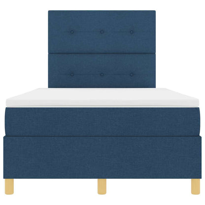 Letto a molle con testiera Blu 120 x 200 cm Tessuto | homemem39