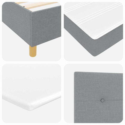 Letto a molle con testiera Grigio chiaro 160 x 200 cm Tessuto | homemem39