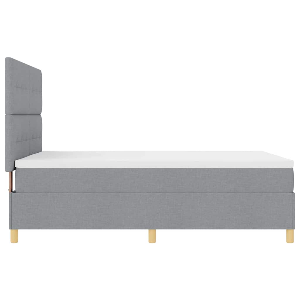 Letto a molle con testiera Grigio chiaro 160 x 200 cm Tessuto | homemem39
