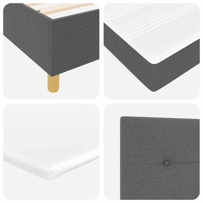 Letto a molle con testiera Grigio scuro 160 x 200 cm Tessuto | homemem39