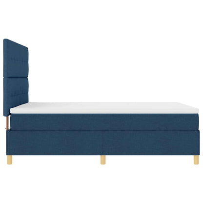 Letto a molle con testiera Blu 160 x 200 cm Tessuto | homemem39