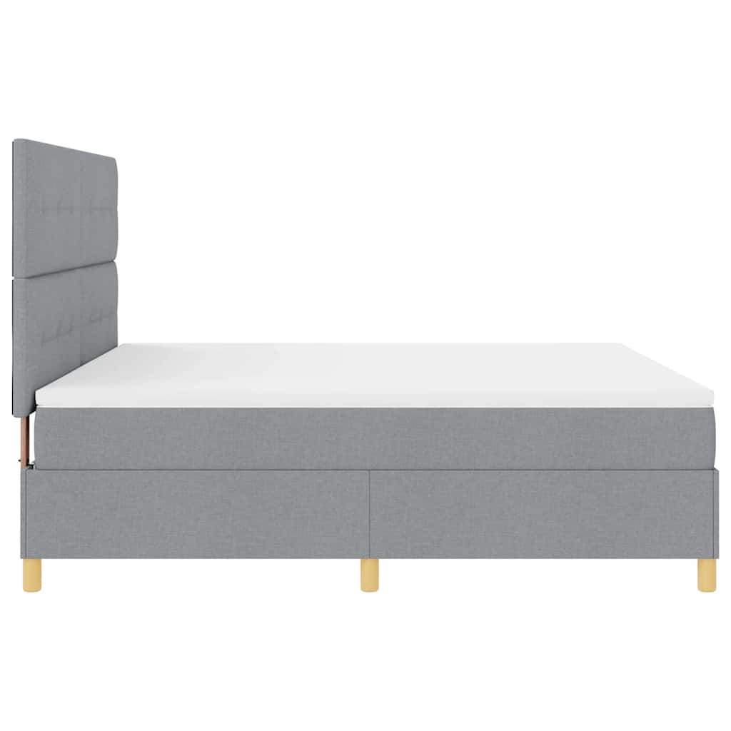 Letto a molle con testiera Grigio chiaro 180 x 200 cm Tessuto | homemem39