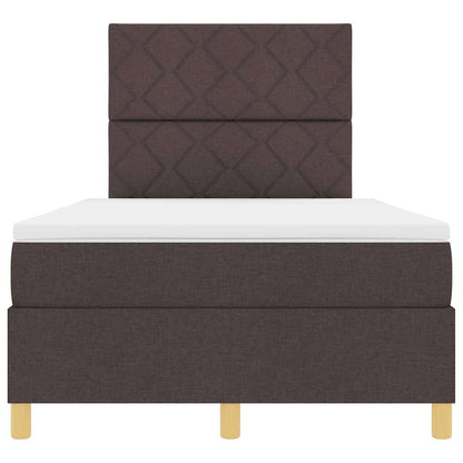 Letto a molle con testiera Marrone Scuro 120 x 190 cm Tessuto | homemem39