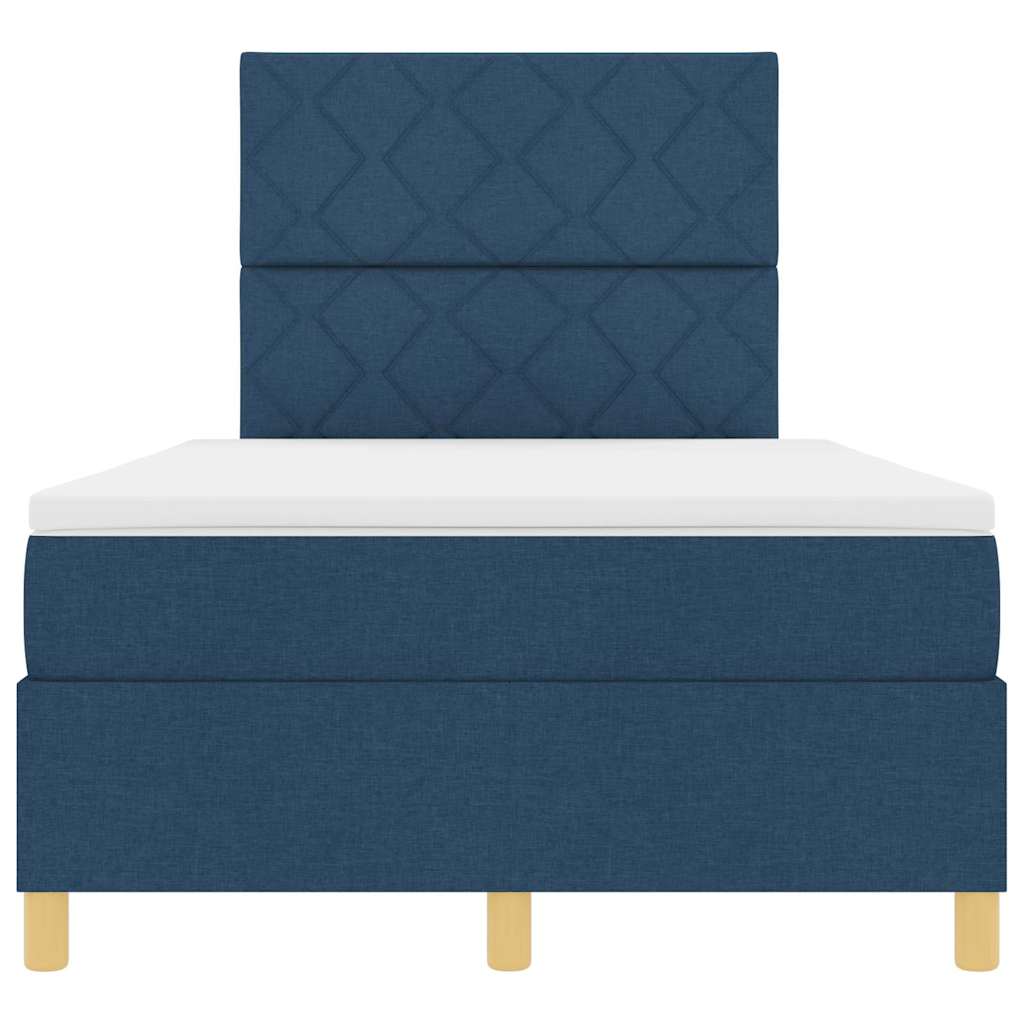 Letto a molle con testiera Blu 120 x 190 cm Tessuto | homemem39