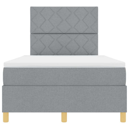 Letto a molle con testiera Grigio chiaro 120 x 200 cm Tessuto | homemem39