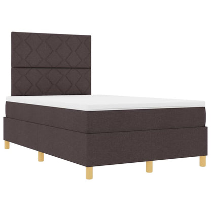 Letto a molle con testiera Marrone Scuro 120 x 200 cm Tessuto | homemem39
