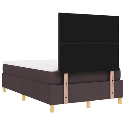 Letto a molle con testiera Marrone Scuro 120 x 200 cm Tessuto | homemem39